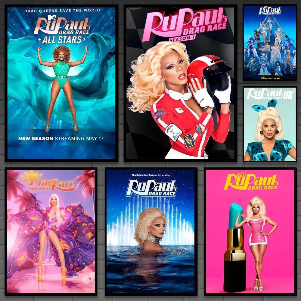 Póster de RuPaul's Drag Race, arte de pared versátil, impermeable, autoadhesivo, decoración para cualquier espacio, regalo ideal