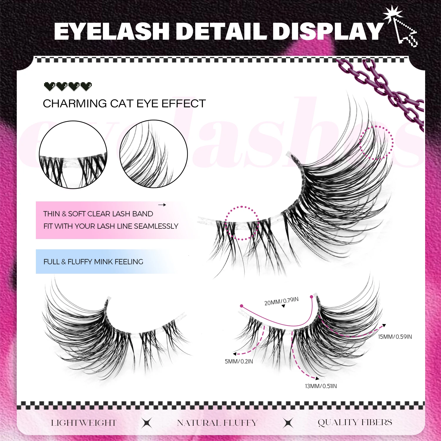 False Eyelashes Half Lashes, Cat Eye Look