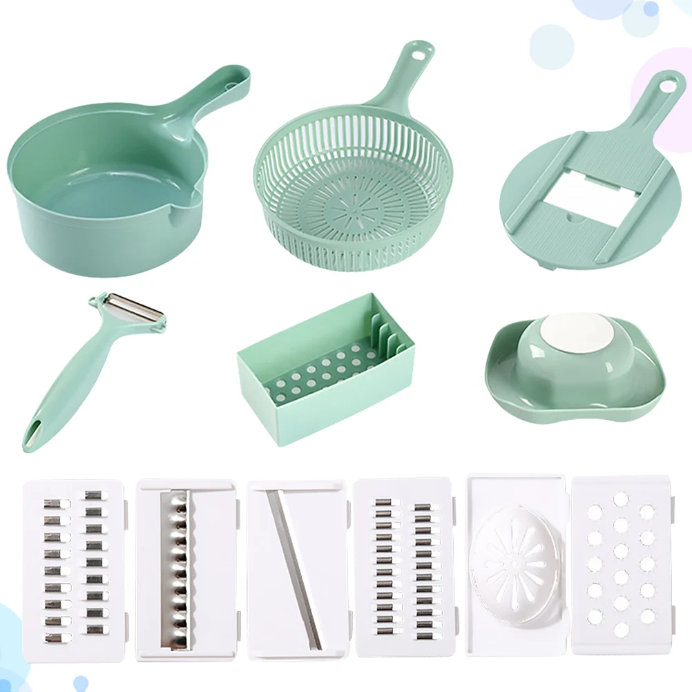 

12Pcs Potato Slicer Vegetable Chopper Kitchen Tool Turnip Grater Accessories Shredder AntiSlip Safe Cutting Heads For