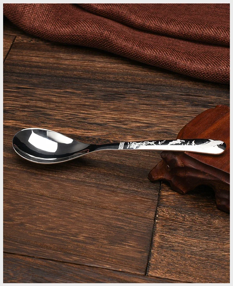 Silver spoon. Silver cutlery. The purity of silver is 99.9%, 45G.