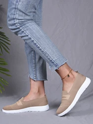 Spring new women's sports shoes, fashionable, breathable, lightweight, non-slip, wear-resistant, casual sports shoes, flat shoes