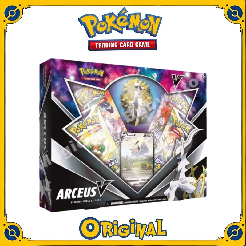 Originale Pokemon PTCG Card U.S. Edition English Card Arceus V figura dipinta a mano Collect Box Creator God