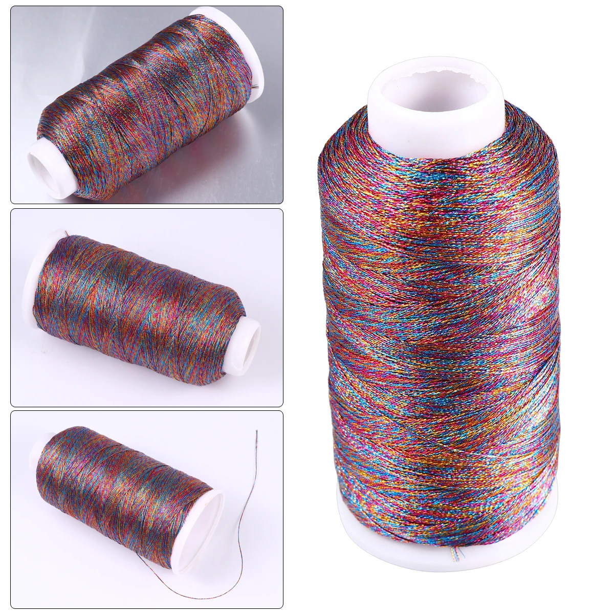 

Colored Thread Quilting Embroidery Threads Jewelry Beading Long Spools Cone Sewing Fine Silk High Quality Sturdy Bright Color