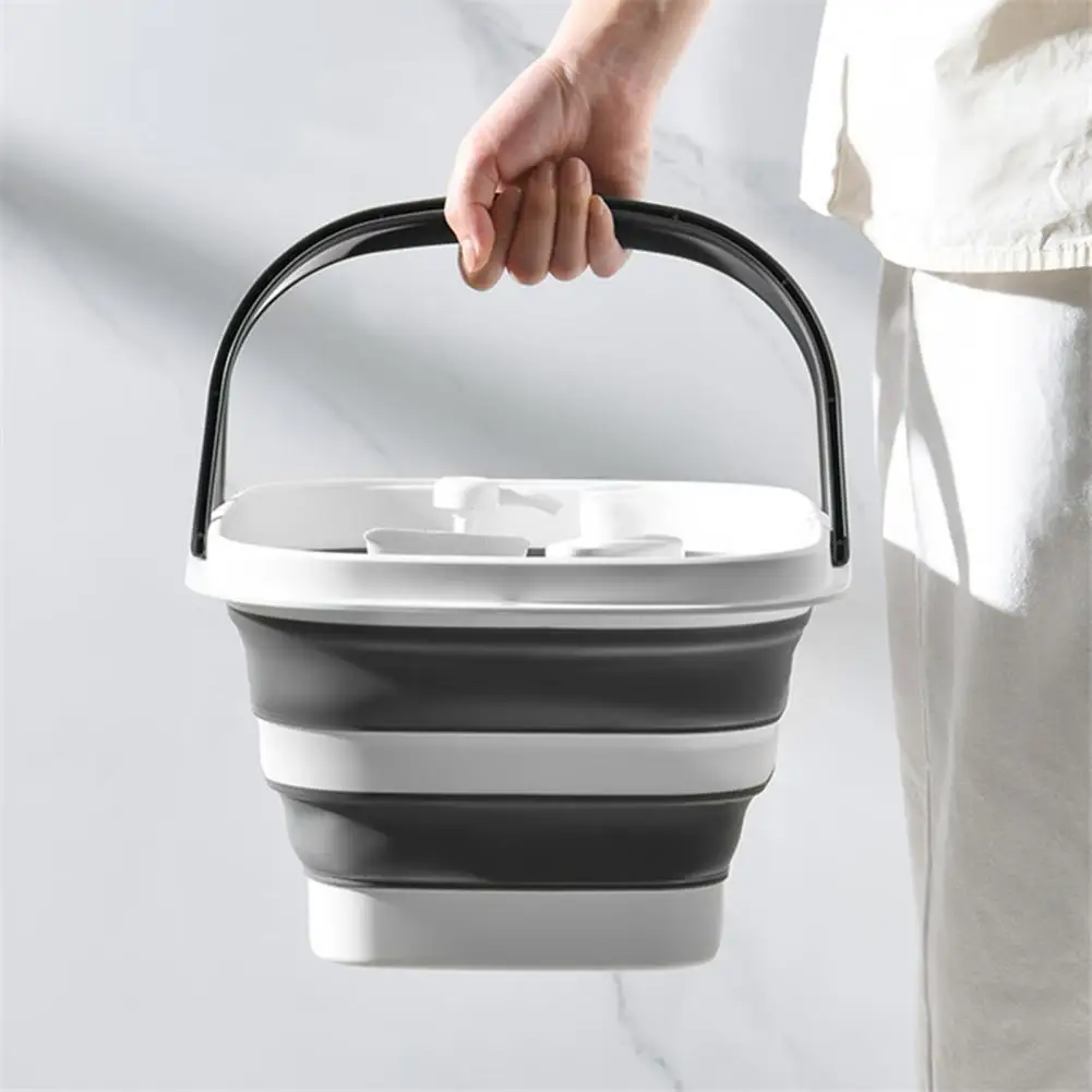 Space-saving Multi-use Foldable Universal Collapsible Bucket for Indoor