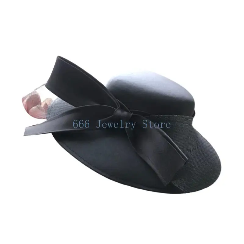 Chapéu clássico véu casamento F2TD Chapéu vitoriano acrílico leve perfeito para noivas