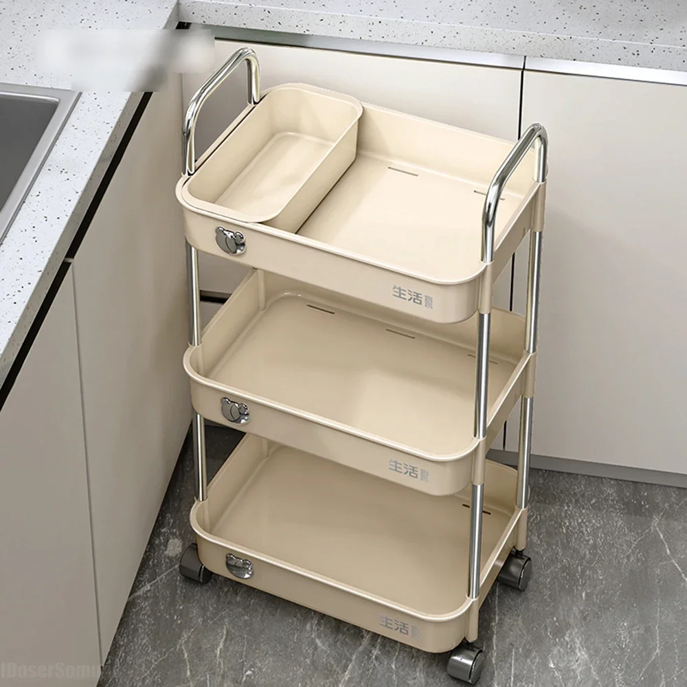 Imagem -06 - Trolley Storage Rack With Wheels Kitchen Gap Grande Capacidade Cesta de Vegetais Removíveis Banheiro