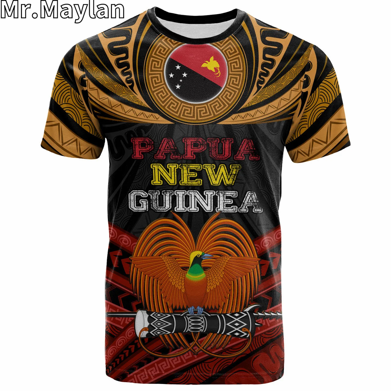 Custom 3D Print Papua New Guinea Polynesian Hawaii T-Shirt Fabric Pattern Tribal Tattoo Design Tshirt Men Women Unisex Tee Tops