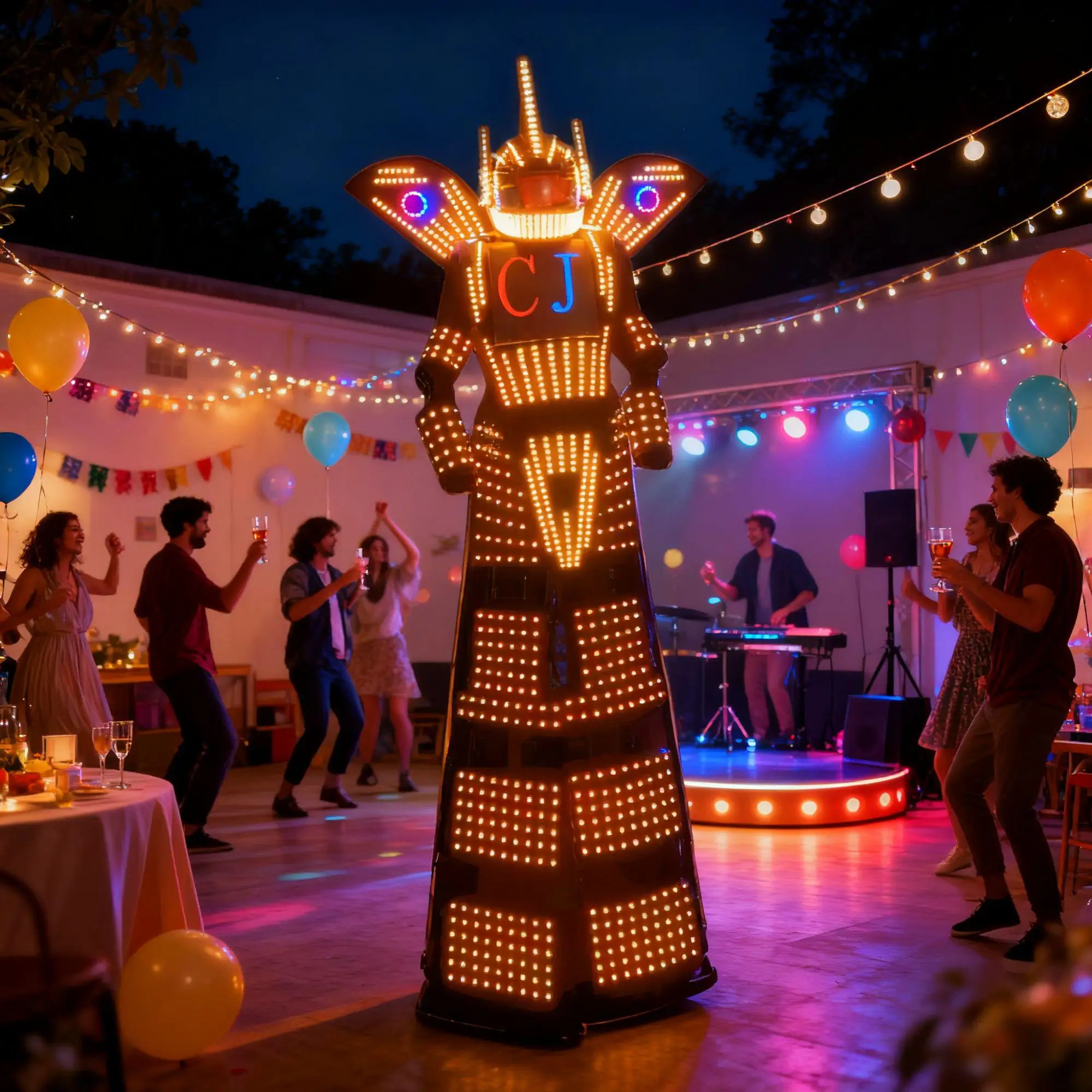 

Костюм робота со светодиодным экраном и ходулями для Хэллоуина, танцевального выступления, световой костюм, костюм робота на тему