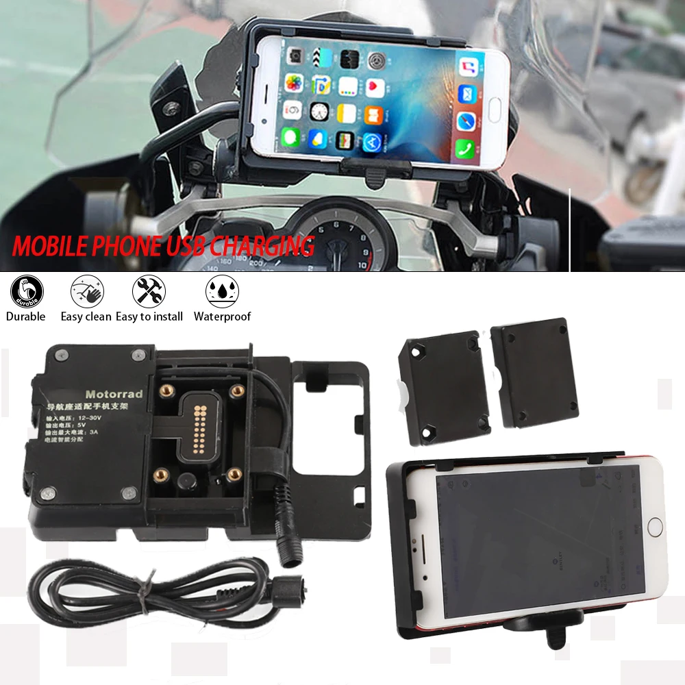 

Motorcycle Navigation Bracket USB Mobile Phone Charging For BMW R1200GS LC&Adventure Navigation Bracket R1250GS S1000XR R1200RS