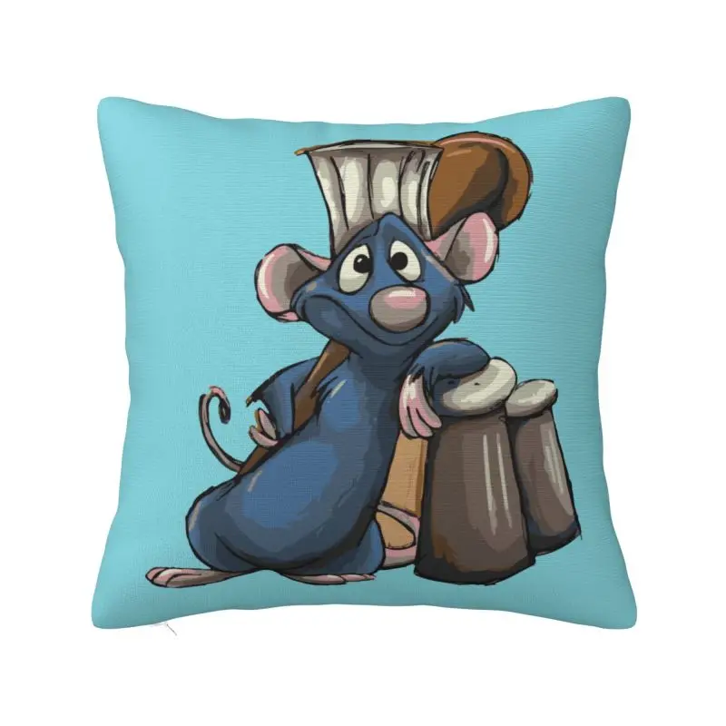 

Little Chef Ratatouille Remy Throw Pillow Covers Decoracion Print Sofa Chair Cushion Cover Polyester Soft Pillowcase Dakimakura