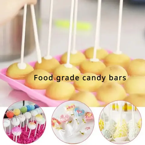 10/15cm 화이트 PP 롤리팝 스틱 도구 DIY 베이킹 액세서리 초콜릿 캔디 바 케이크 팝스 과자 테이블 장식 스탠드