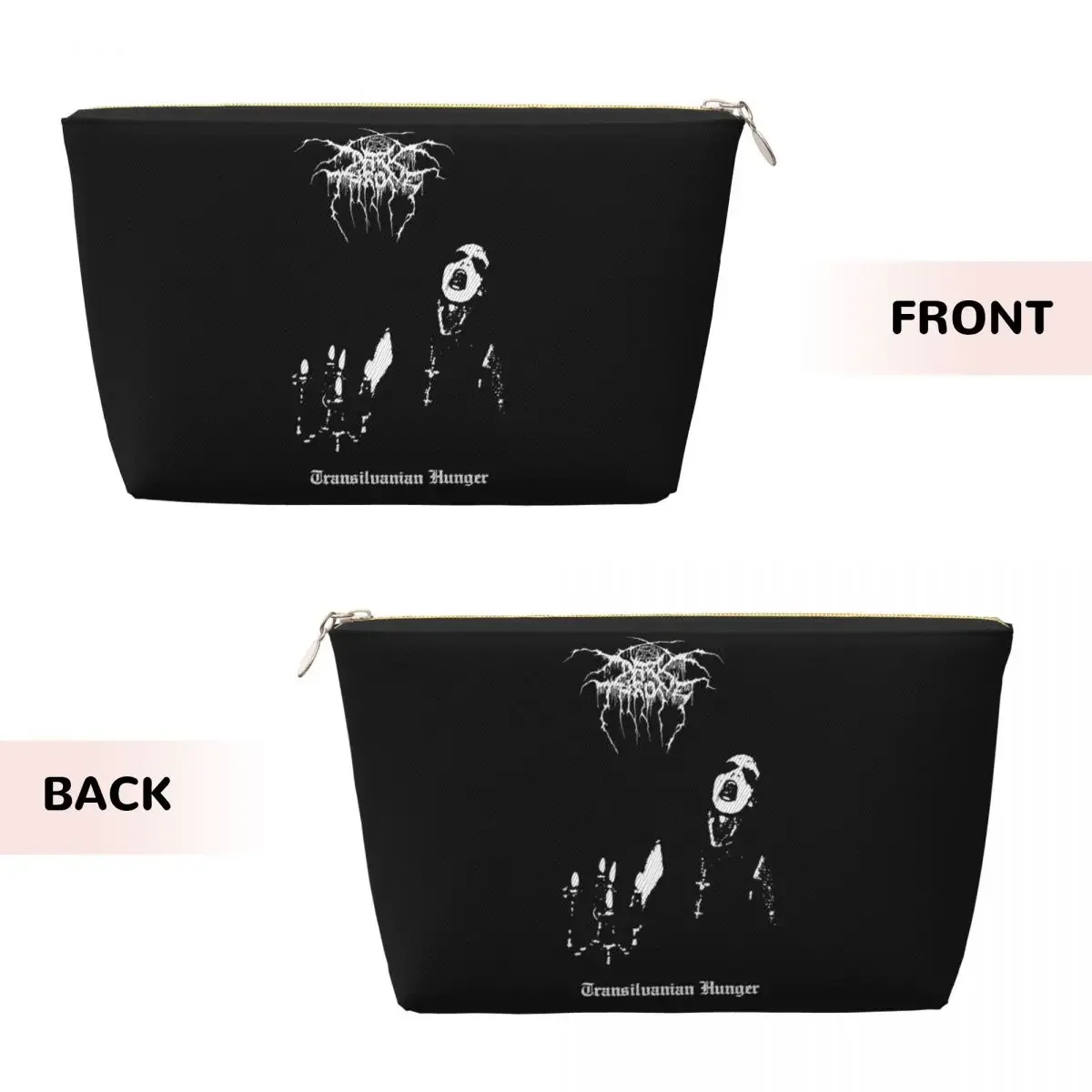 Custom Darkthrones Transilvanian Hunger Travel Cosmetic Bag Norwegian Black Band Toiletry Makeup Beauty Storage Dopp Kit