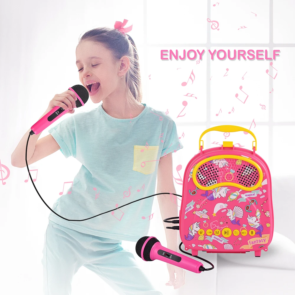 Free ship kids karaoke microphone with speaker bluetooth speaker karaoke jbl party girls singing gibox ktv karaoke speaker 2023