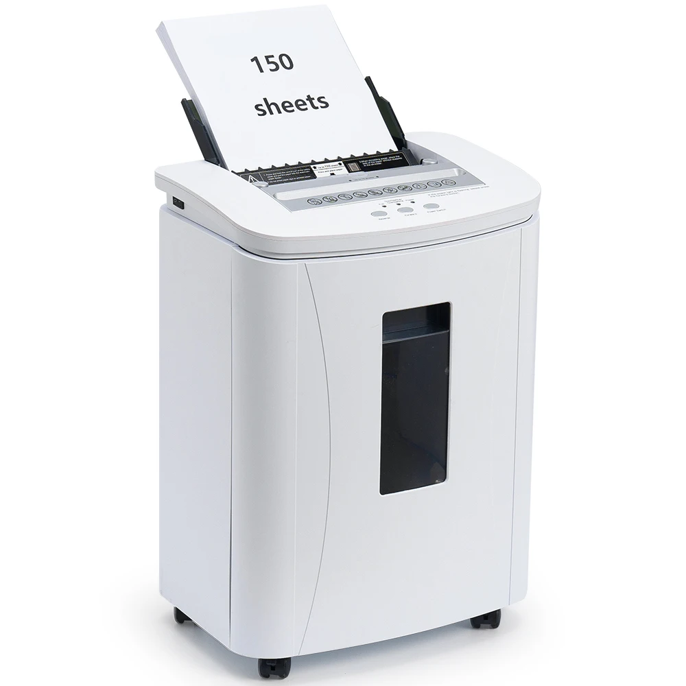 Manual & Automatic Paper Shredder 150 Sheet Micro Cut Shreds Document & Credit Card with 25L Pull-out Bin