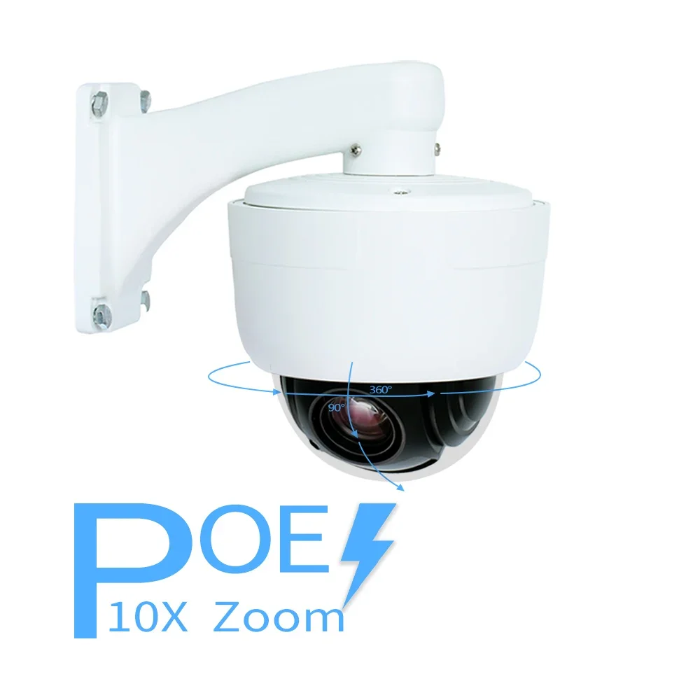กล้องวงจรปิดแบบโดม PTZ ขนาดเล็กสำหรับภายนอกอาคาร ความละเอียด 5MP แบบอนาล็อก กล้องวงจรปิดรักษาความปลอดภัย กล้องความเร็วสูง 10X PTZ กล้องรักษาความปลอดภัยภายในบ้าน