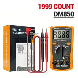 LCD Digital Multimeter AC/DC Voltage Diode Tester Current Resistance Meter Ammeter Multitester with Test Probe Professional Tool