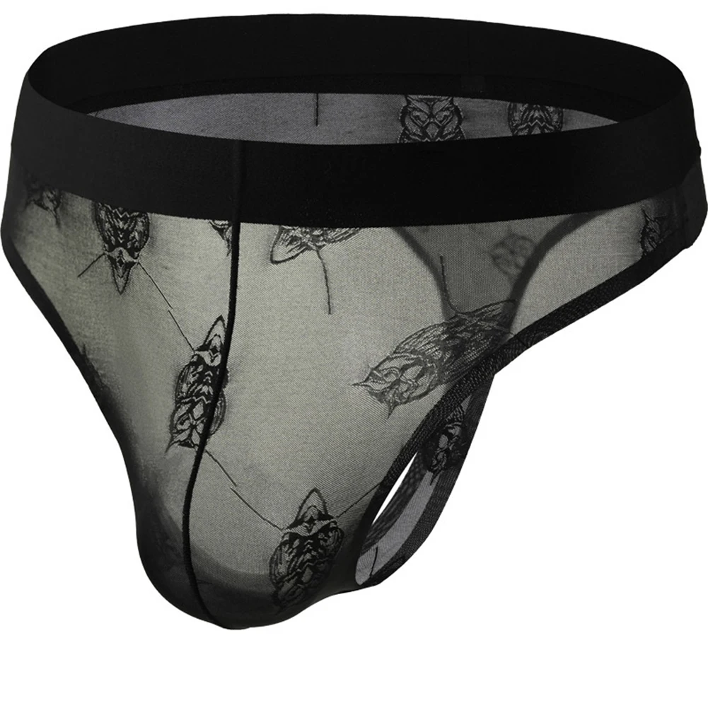 Men Seamless Translucent G-string Thong Thin Bulge Pouch LowRise Underwear Brief  For Men Breathable Classic Style
