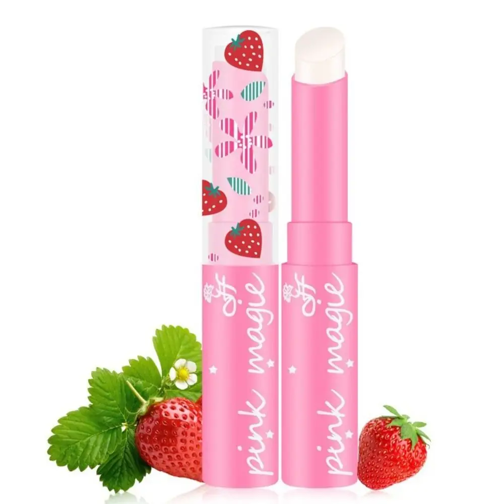 Morango mudança quente lipbalm geléia hidratante cor bálsamo labial cuidados com os lábios batom nutritivo mudança de cor batom