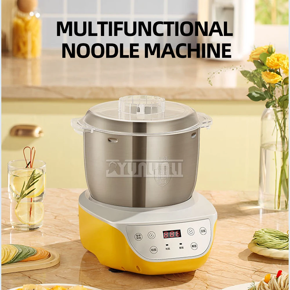 3.5L Electric Dough Kneader Pasta Maker Stainless Steel Dough Press Mixer Machine Noodle Stirring Kneading Machine