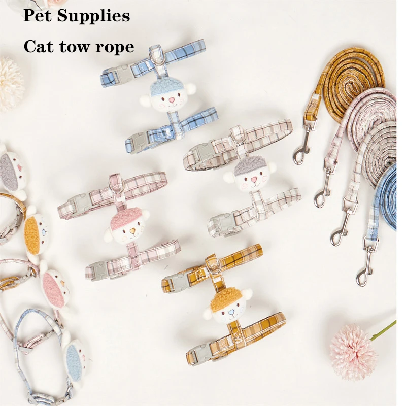 

New cat I-shaped back traction rope go out to slip cat rope cat chain to prevent I-shaped cat chest back