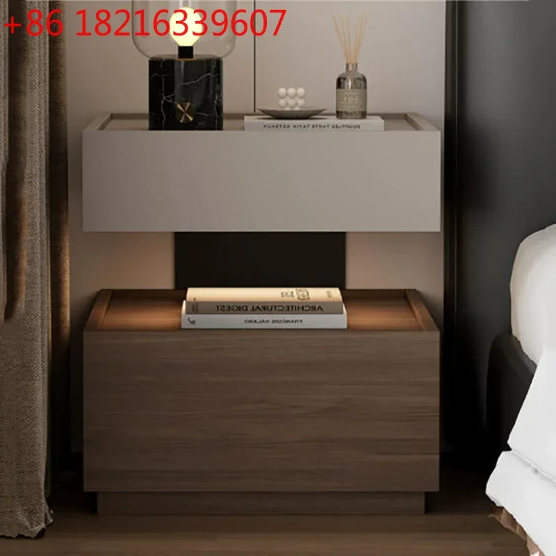 YAO Modern European Bedside Table Classic Storage Trendy Nordic Night Table Simple Premium Comodini Camera Letto Bedroom Furnitu