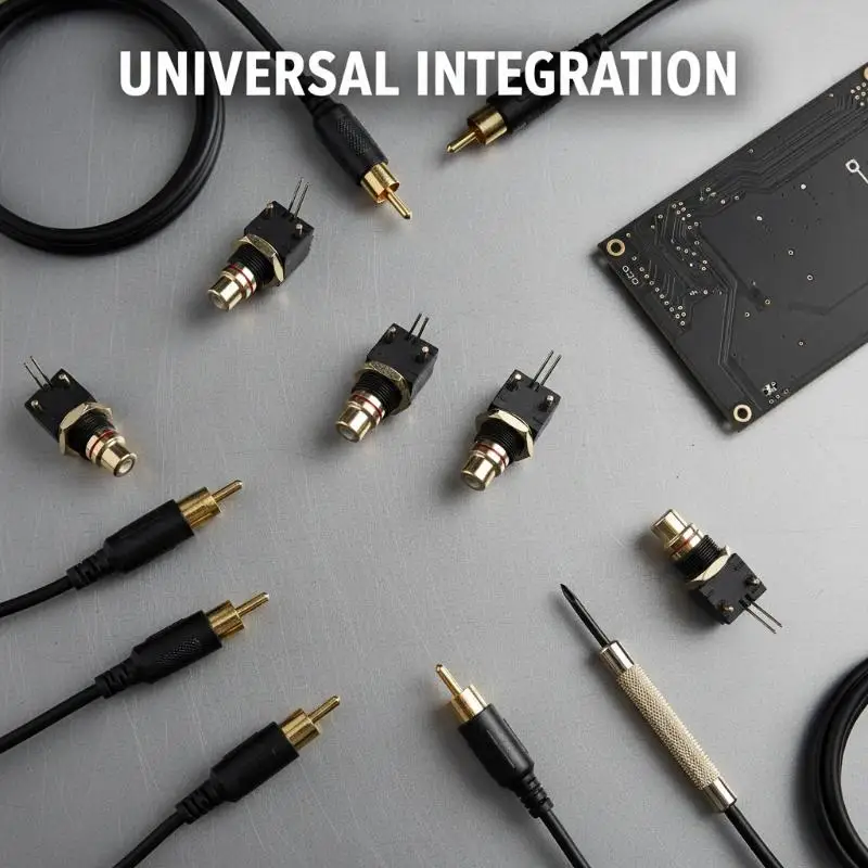 2/4Pcs Female Socket Elbow Pin PCB Panel Mount Adapter Right Angle Copper Gold Plated Decoder Digital Coaxial Connector