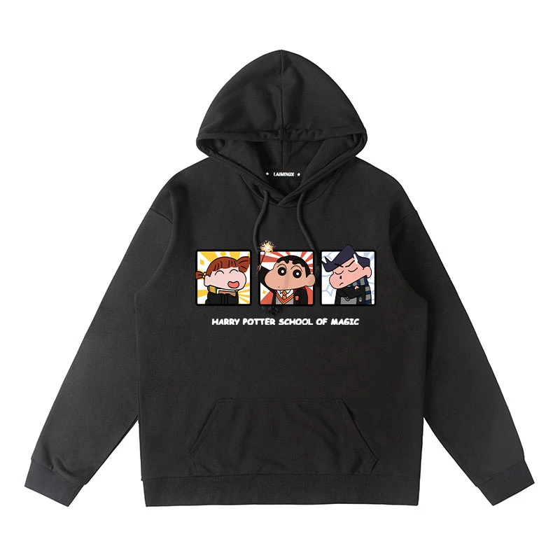 MINISO هاري بوتر المشتركة تلوين سترة صغيرة جديدة للرجال ملابس الخريف مقنعين