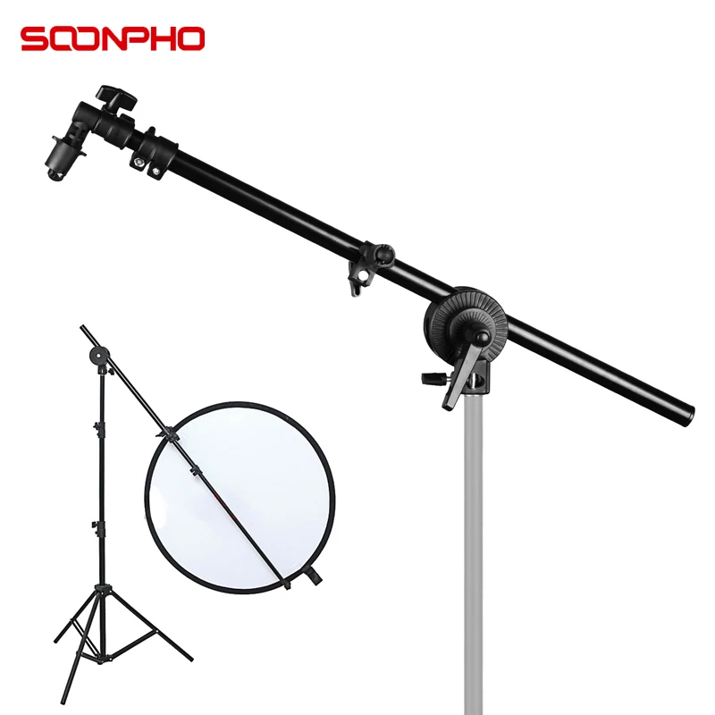 

Soonpho Studio Photo Holder Bracket Swivel Head Collapsible Reflector Disc Arm Support Light Stand Aluminium 66 - 170cm