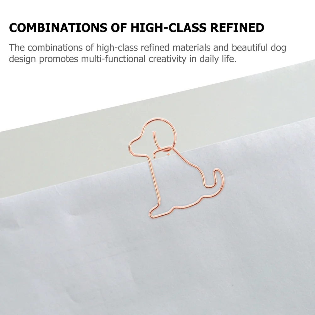 

50 Pcs Office Decor Puppy Pin Dog Paper Clip Marking Picture Student Paperclip for Cartoon Clamp