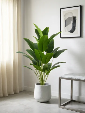 1pc Artificial Plants Large Tropical Palm Tree Fake Banana Plants Leaves Real Touch Plastic Monstera For Home Garden Party Decor