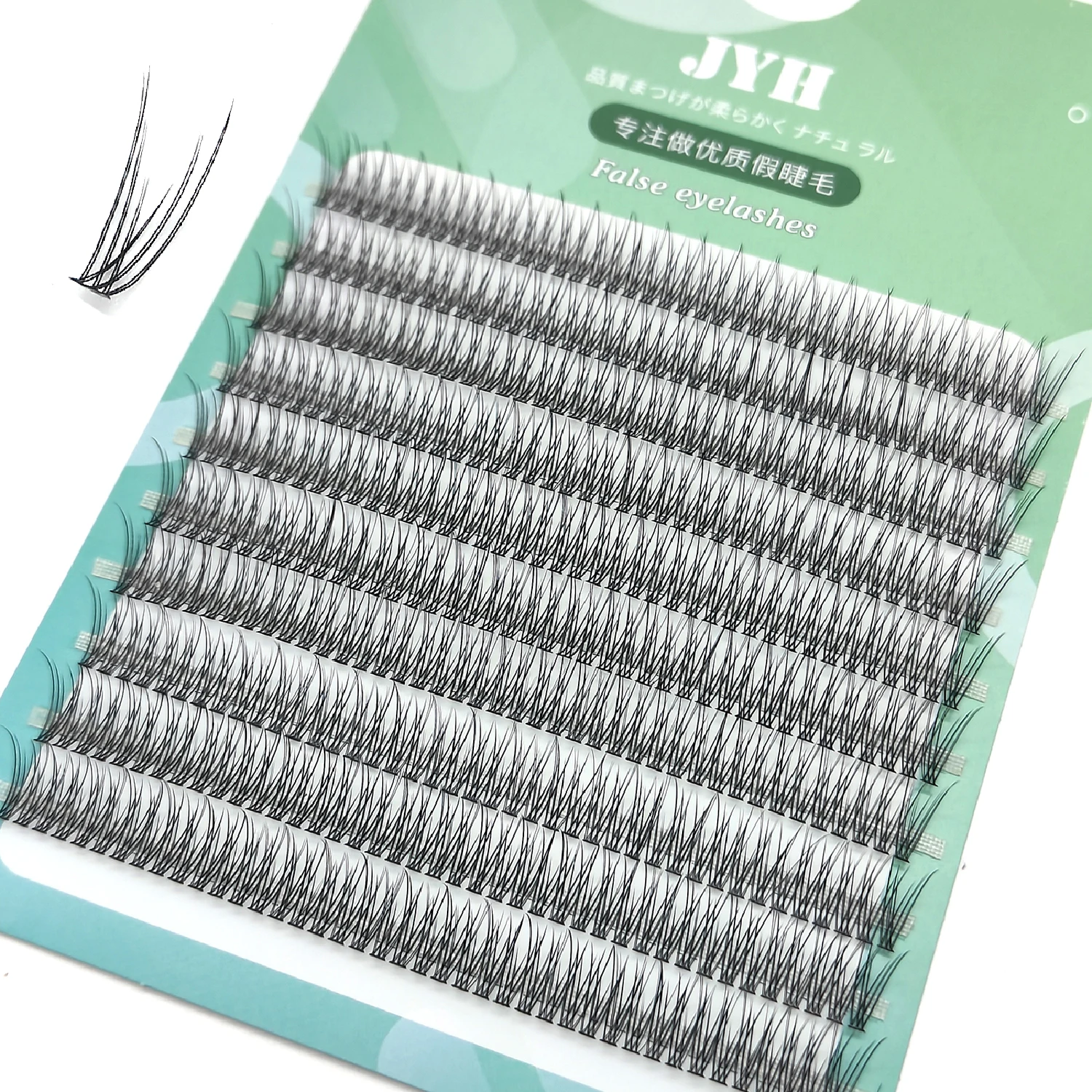 Individual Lashes Extensions 120 Volume Fishtail DIY Cluster Natural Faux Mink False Segmented Eyelashes Bundles Makeup Supplies