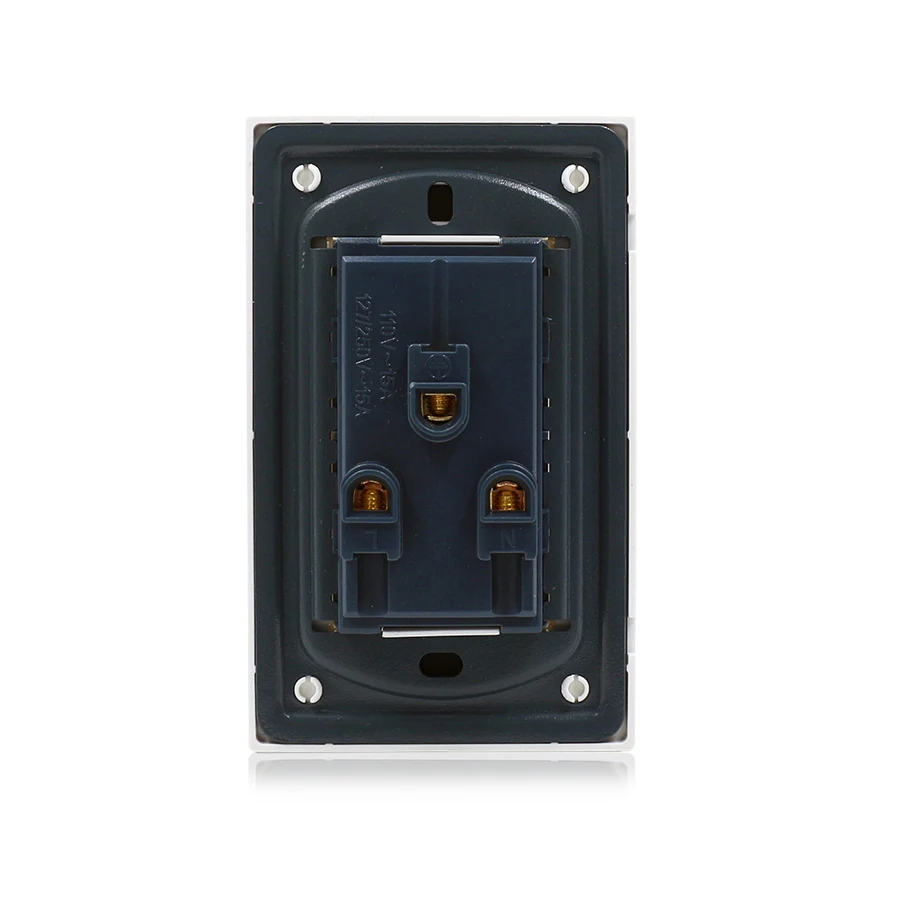 Popular Design Acrylic Black Panel American Standard 6 Pin Socket 3 Pin Socket With 1 Gang 1 Way 2 Way Switch