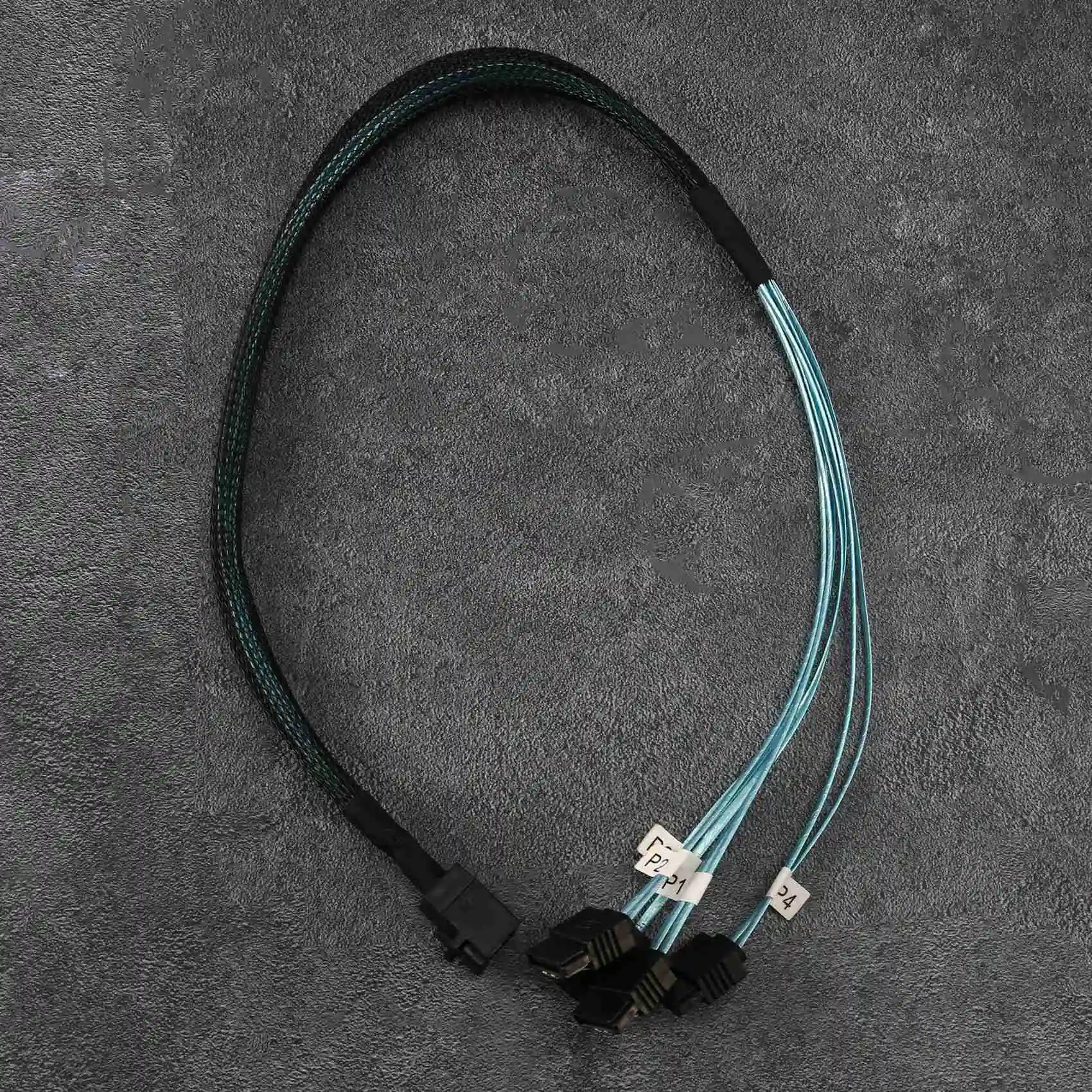 A19E-2X Internal Mini SAS Ke Kabel SATA, SFF-8643 Ke SATA Forward Breakout Kompatibel dengan Hard Drive Pengontrol Serangan (1,6 Kaki)