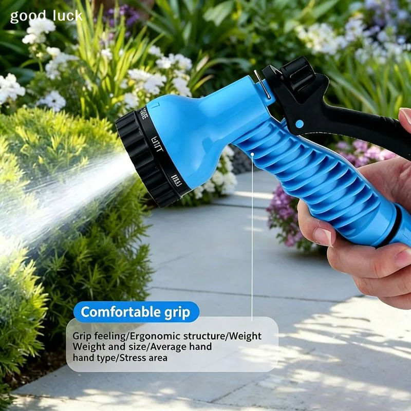Garden Hose Water Pipe 7 Spray Modes Water Hose Non Folding Design High-pressure Water Pipe For Courtyards Lawns Car Washing