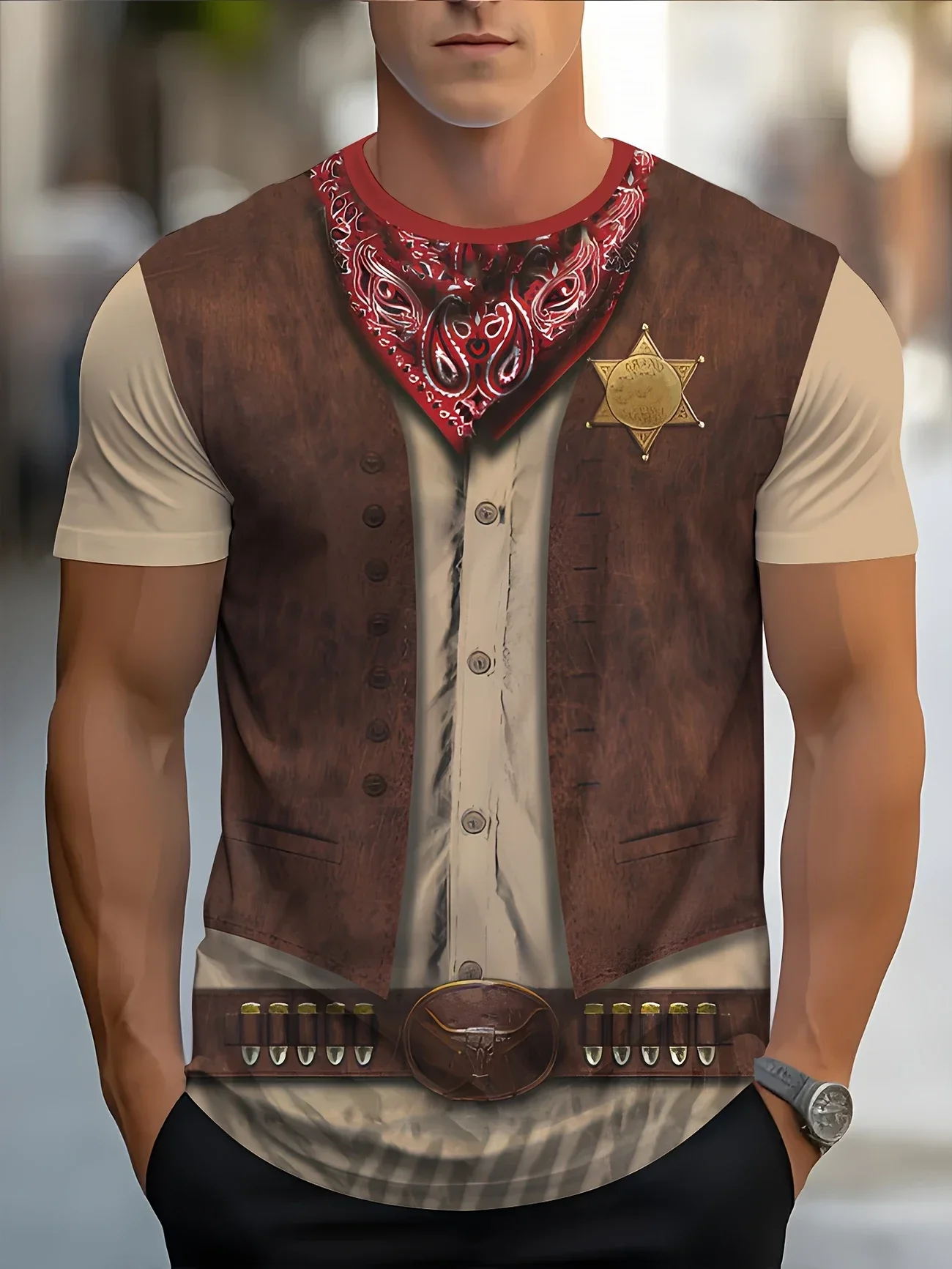 3D-Druck Freizeitanzug mit Kragen, Sportliches Schnelltrocknendes Atmungsaktives Herren-T-Shirt, Streetwear, Rollenspiel-Party, Eltern-Kind-Kurzarm-Oberteil – Detail 7
