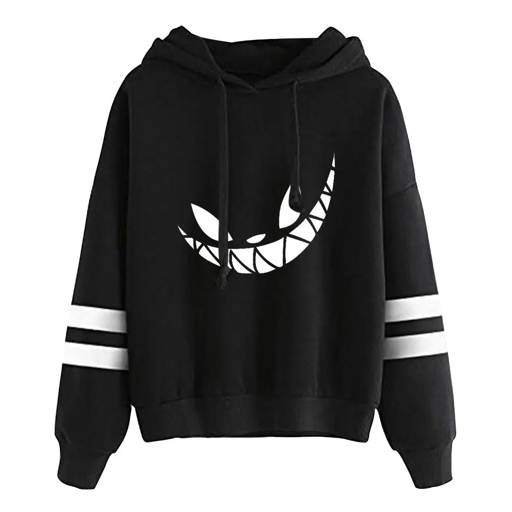 Evil Smile Merch Rubius Pocketless Parallel Bars Sleeve Sweatshirt Pocket Drawstring HipHop Pullover Long-Sleeved Top