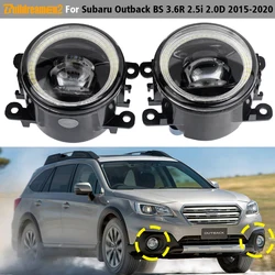 2 X 30W Car H11 Front LED Lens Fog Light Angel Eye DRL Daytime Running Lamp 12V For Subaru Outback BS 3.6R 2.5i 2.0D 2015-2020