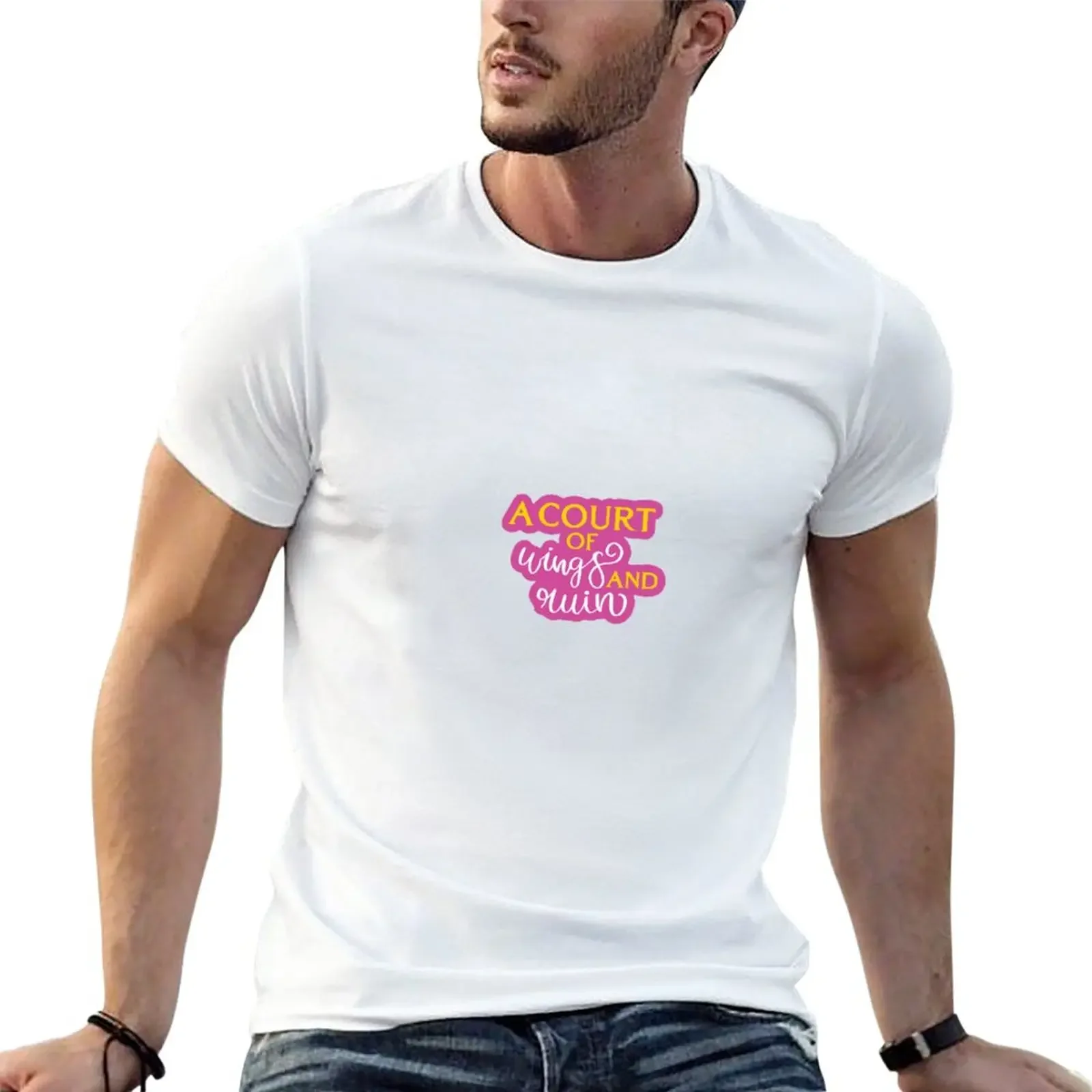 New A Court of Wings and Ruin Pink Logo (ACOWAR) T-Shirt quick drying t-shirt funny t shirts cute tops mens tall t shirts