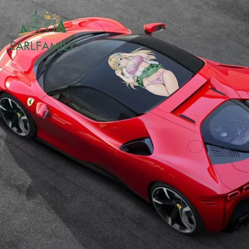 

EARLFAMILY 43cm X 24.9cm For Sexy Kashiwazaki Sena Anime Auto Car Stickers And Decals Decoration Sunscreen Personality Car Goods