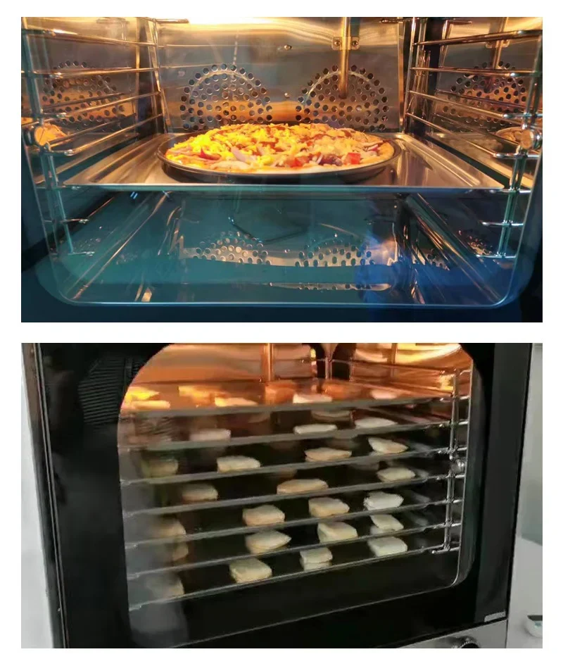 Commercial Electric 4-Plate Hot Blast Stove Oven Spray Restaurants Bakeries Food Shops Pizza Bread Cake Nut Corn Fruit Wheat