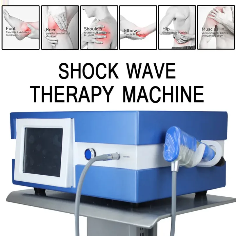 Hight Pressure 8 Bar Health Care Acoustic Shock Wave Ultrasound Therapy Machine For Pain And Sports Injury