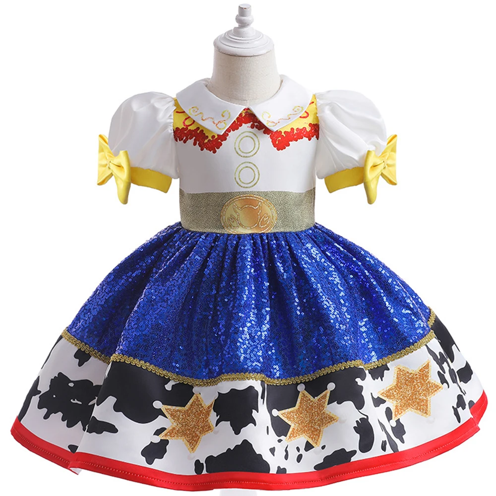 Toy Costume Story Infant Christmas Jessie Dress New Year Girls Tutu Dress 1-6 Years Old Baby Girl Birthday Party Kids\' dresses