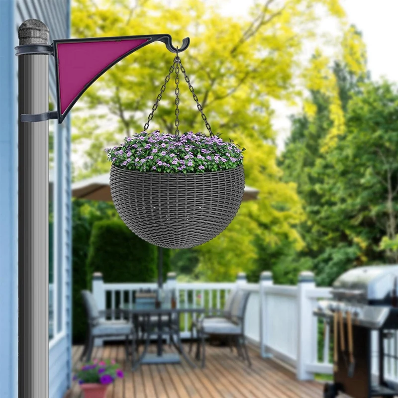 Plant Hangers,2 Pack Hangs Fence Post Hanger For Bird Feeders, Planters, Lanterns, Wind Chimes,Patio Decor