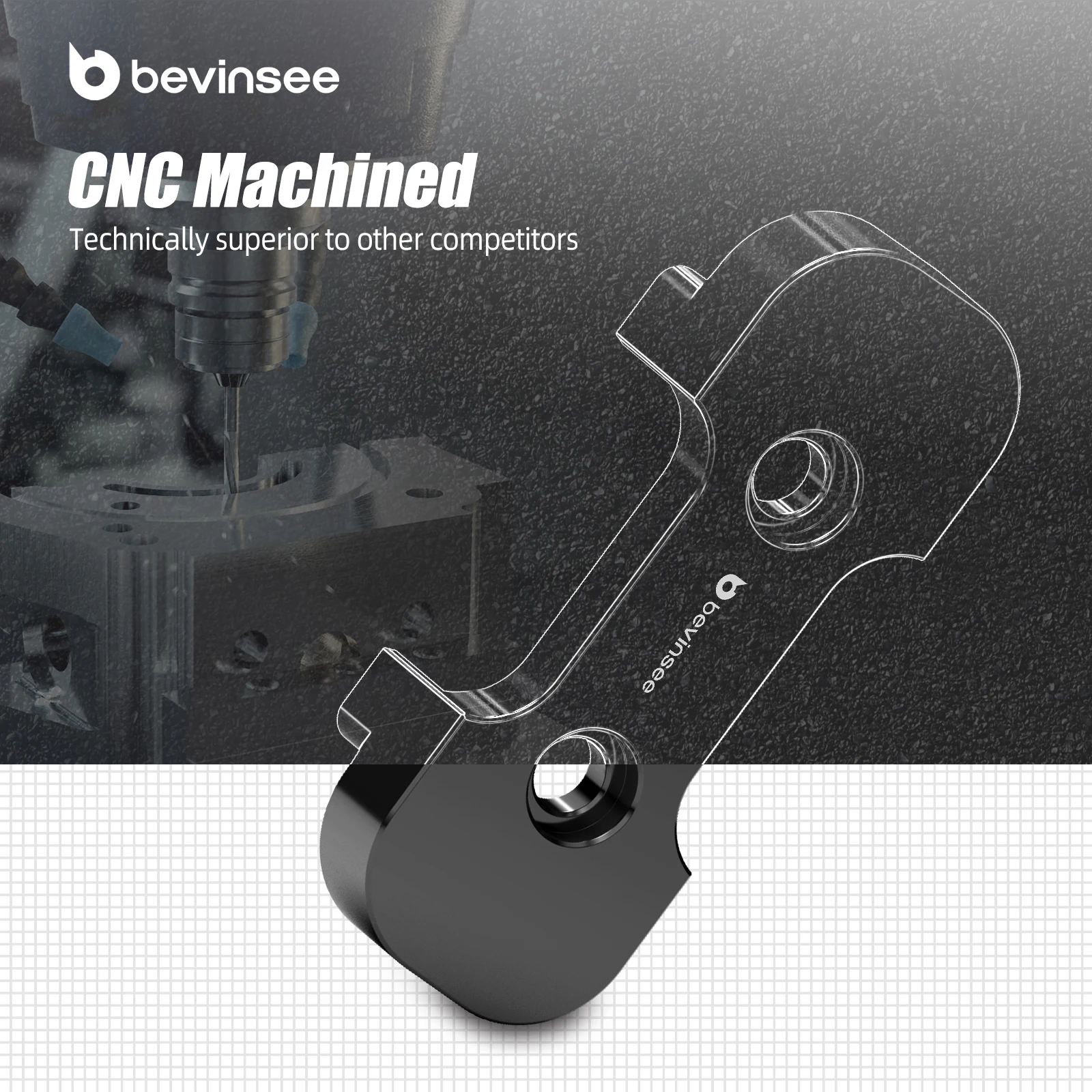 BEVINSEE Aluminum Transmission Mount Insert for Audi A4/S4, A5/S5/RS5, Q5/SQ5, Allroad B9, Reduce Shift Jerk & Tighten Response