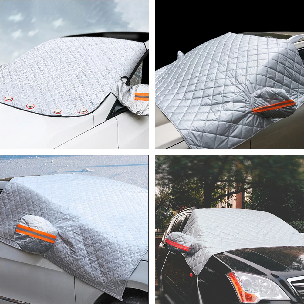 

Aluminum Foil PE Cotton Non Woven Windscreen Cover Car Snow Shield Front Window Protector Anti Ice Sunshade Foldable Easy