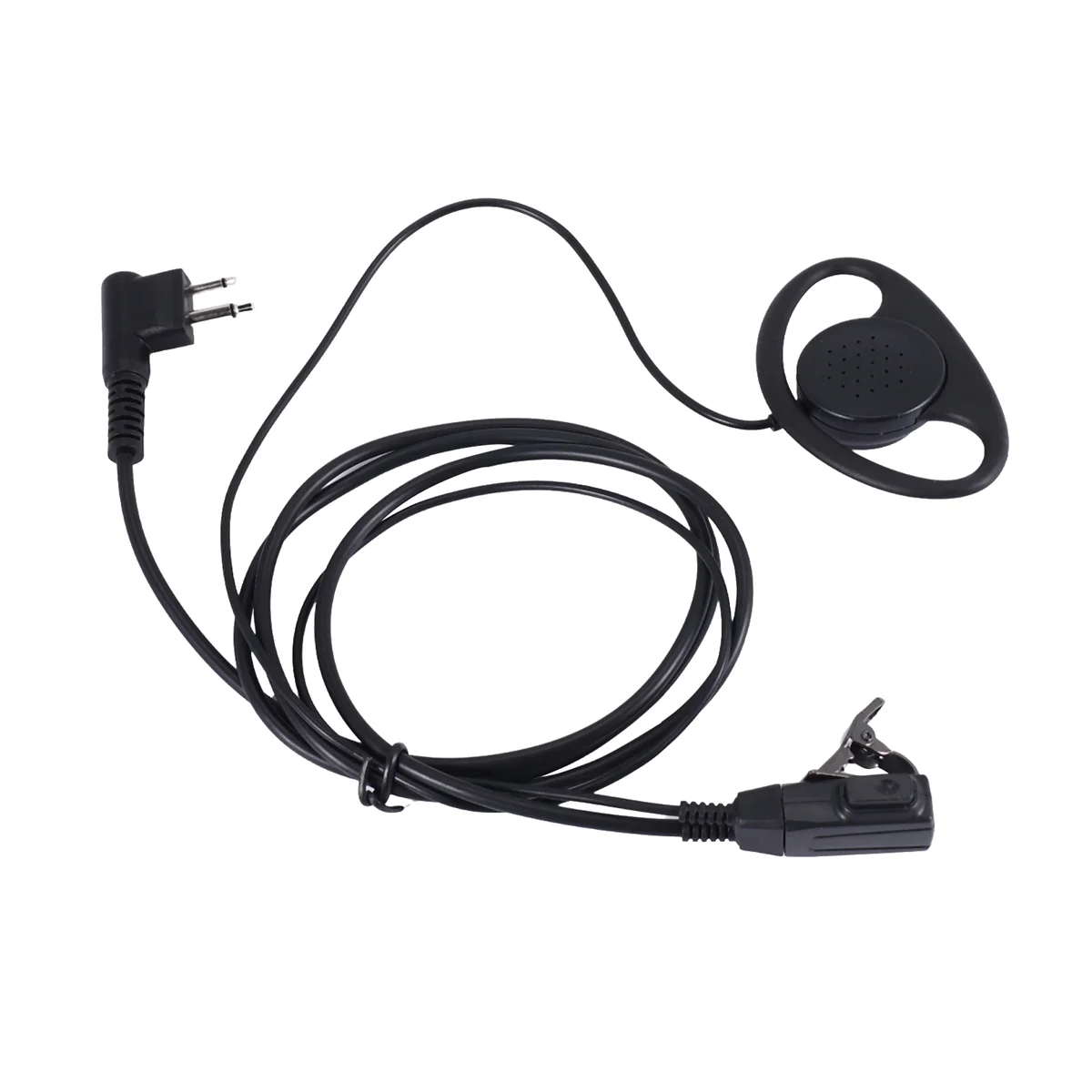 2 Pin Advanced D Shape Clip-Ear Ptt Headset Earpiece Mic For Motorola 2 Way Radios GP88S GP300 GP68 GP2000 GP88 GP3188 CP040