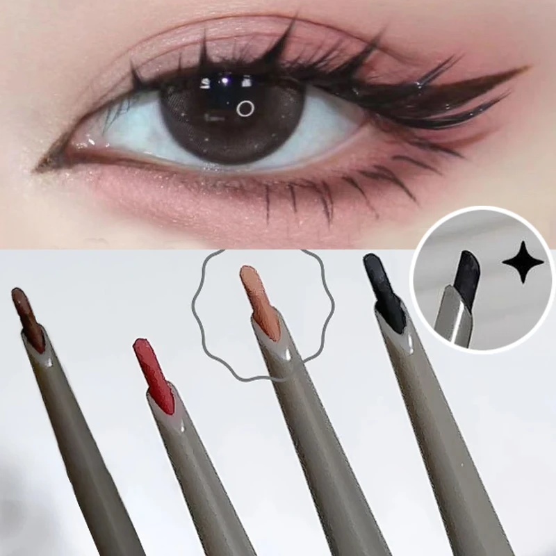 Smooth Wine Red Eyeliner Gel Pencil Soft High Pigment Waterproof Long-lasting Silky Matte Lower Eyelids Eye Liner Makeup Tools