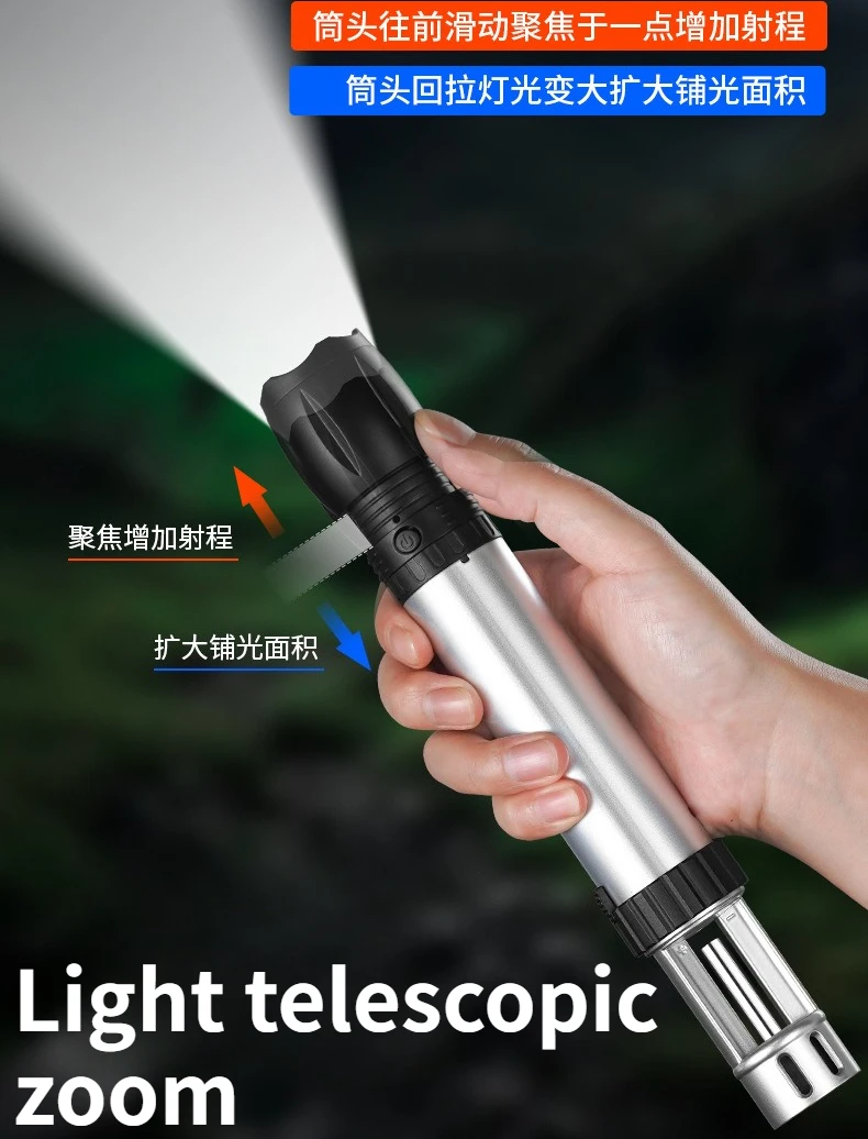 Outdoor Inflatable Windproof High Firepower Handheld Spray Gun with Flashlight Camping Portable Lighting Charging Lighter