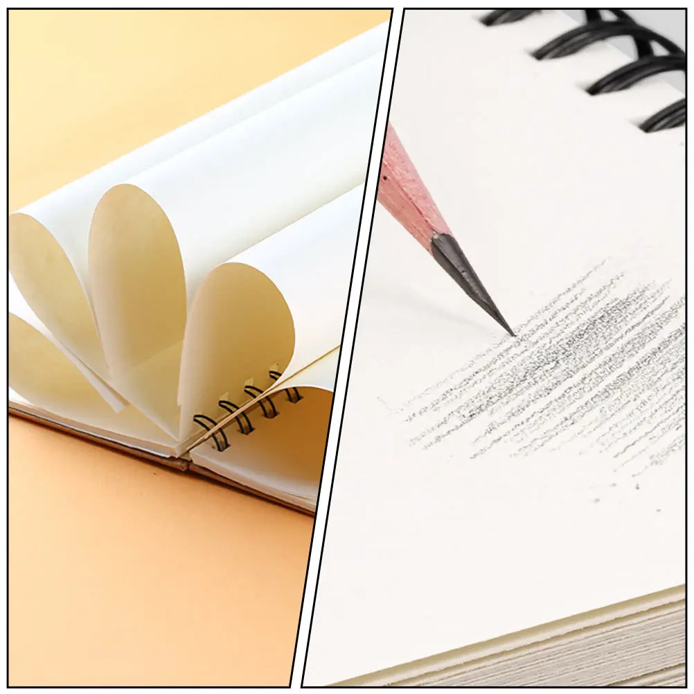 

1 pc Sketch Book 90Gsm Thick Paper No Ink Bleed Spiral Bound Blank Pages For Drawing Painting Writing Diy Student Artists