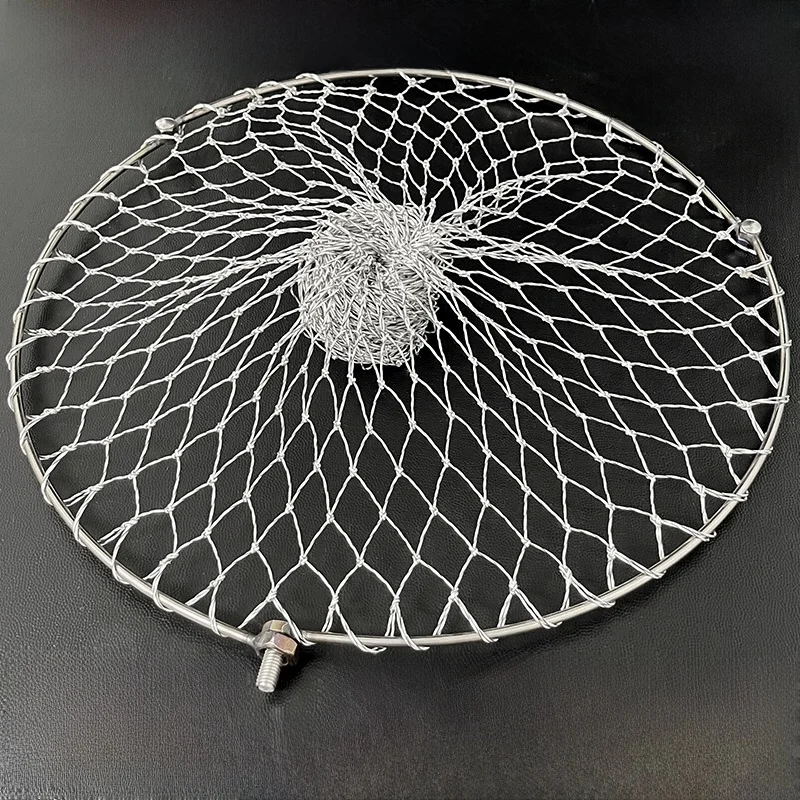 Stainl Steel  Fi Net Head Small Eye Fiing Net Basket Large Dyneema Net Bag ab Net Head Outdoor Cam Gear